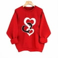 thumbnail image 2 of Lopecy-Sta Women's Sweatshirts Valentine's Day Heart Printed Long Sleeved Round Neck Fashion Casual Sweatshirt Top, 2 of 7
