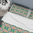 thumbnail image 4 of Designart 'retro pattern with flowers and leaves' Mid-Century Modern Duvet Cover Set, 4 of 4