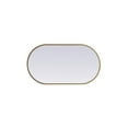 thumbnail image 6 of Metal Frame Oval Mirror 20x36 Inch in Brass, 6 of 12