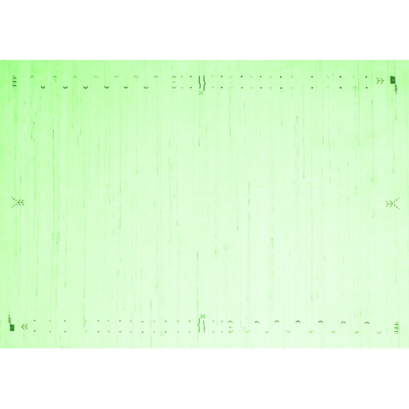 Ahgly Company Indoor Rectangle Solid Green Modern Area Rugs, 7' x 9'