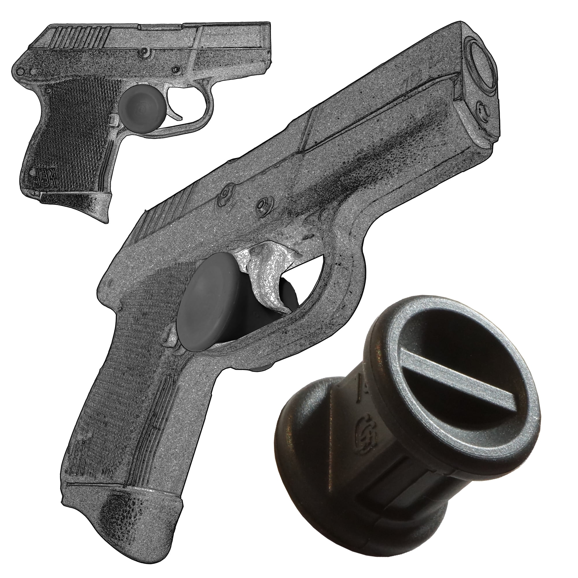 3 Pack Kel-Tec P3AT 380 & P32 Adjustable Quick Release Micro Holster Tr...