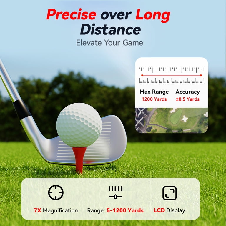 REDTIGER Laser Golf Rangefinder 1200 Yards, 7x Magnification photo 5