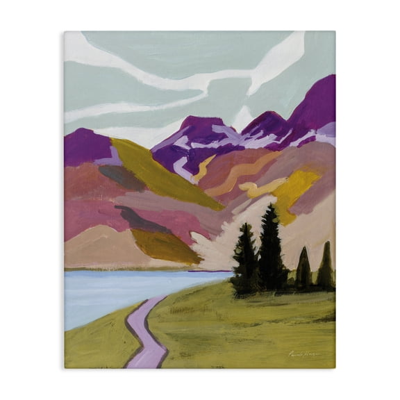 Stupell Industries Contemporary Modern Mountains Landscape Canvas Art, 16 x 20, by Pamela Munger