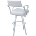 thumbnail image 2 of Carolina Swivel Bar Height 30" Metal WB Stool - White Vinyl - White, 2 of 3
