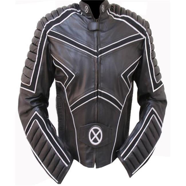 Men Top-Grain Leather Motorcycle Removable Armored Cowhide Jacket