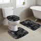 thumbnail image 5 of Juego de 3 alfombrillas de baño de invierno, gruesas, de colores surtidos, suaves, absorbentes, antideslizantes, lavables, color negro oscuro (40 cm x 60 cm) Rkxzt, 5 of 9
