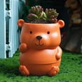 thumbnail image 3 of Cartoon Animal Split Flower Pot Cute Bear Elephant Desktop Potted Resin Ornament, 3 of 11