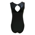 thumbnail image 2 of Girls Gymnastics Leotard - Tank with Keyhole (Black, Youth 12-14), 2 of 2
