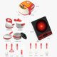 thumbnail image 2 of Juego de Cocina Infantil 90 Piezas - Estufa Eléctrica Rosa para Pequeños Chefs, 2 of 6