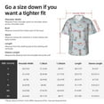 thumbnail image 5 of Fuzoiu Cute Snowflake Dachshund Print Hawaiian Shirt for Men, Summer Beach Casual Short Sleeve Button Down Shirts, Men’s Beach Summer Shirts with Pocket,Medium, 5 of 7