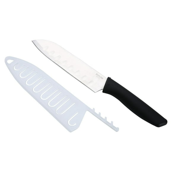 Mainstays 5" Stainless Steel Santoku Kitchen Knife Black