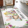 thumbnail image 2 of Happy Easter Area Rugs 3'x5', Small Throw Rugs for Living Room Bedroom, Watercolor Gnomes Eggs Flowers Botanical Spring Indoor Outdoor Rug Non-Slip Low Pile Carpet Runner Reversible Floor Mats, 2 of 8