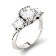 thumbnail image 2 of Charles & Colvard 14K White Gold Moissanite 8mm Round Engagement Ring-Size 9 3.10cttw DEW, 2 of 5