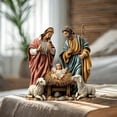 thumbnail image 1 of Figura de Belén, figura coleccionable de Jesús, escultura religiosa, conjunto de figuras de Natividad para regalo, exhibición en el hogar y oficina, 1 of 8