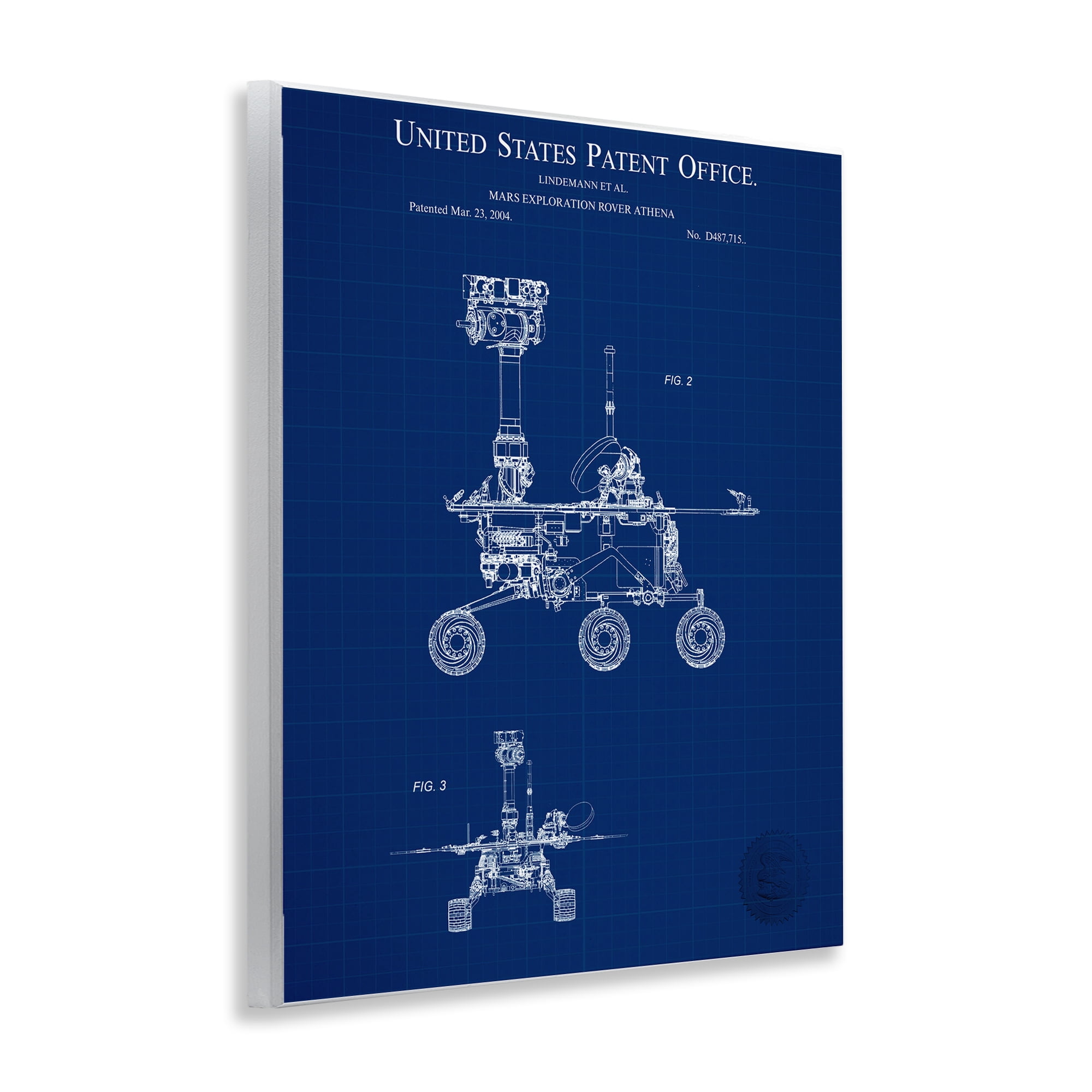 Stupell Industries Mars Exploration Blueprint Transportation Painting Unframed Art Print Wall Art, 11 x 14