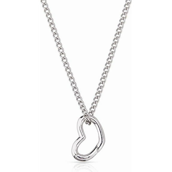 1pc Ring Holder Necklace 19.69 inch Stainless Steel Curb Chains Ring Holder Necklaces Heart Pendant Ring Keeper Necklace with Extension Chain