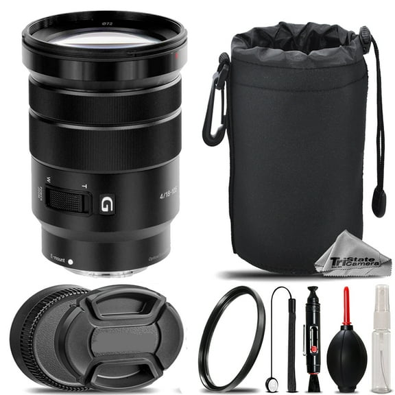 Sony E PZ 18-105mm f/4 G OSS Lens   UV Filter    Hood   Lens Pouch- Basic Kit (International Version)