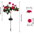 thumbnail image 4 of Memorial Garden Bloom Lights - Solar Powered Outdoor LED Flower Stake Lights, Auto On/Off Waterproof Landscape Lighting, Floral Decor for Grave Site, Yard, Patio, 4 of 9