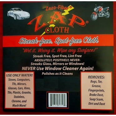 Zap Cloth Zero Fiber Streak Free Spot Free Cloth