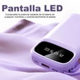 thumbnail image 4 of Mini Power Bank Genérico PB20000 Portátil Morado 20000mAh 4 Cables USB Tipo Clet LED, 4 of 4