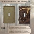thumbnail image 4 of Single Toggle Decorative Light Switch Cover Plate with Faux Wood and Antler Accents - Rustic Electrical Switch Plate for Lodge Cabin - Ideal for Outdoor Nature-Theme Lovers, 4 of 8