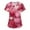 Wine #068, variant on Valentine Day Scrub Tops for Woman Love Heart Print Cute Short Sleeve Plus Size Scrub Tops V Neck Medical Nursing Scrubs with Pockets Hot Pink XL