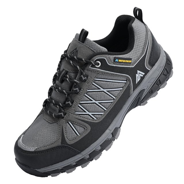 Zapatillas de senderismo Queday Waterproof para hombre, color gris, talla 8.5