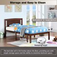 thumbnail image 4 of uhomepro Twin Size Bed for Boys Girls, Modern Platform Bed Frame with Headboard and Solid Wood Strong Slat, No Box Spring Needed, Dark Walnut, 4 of 7