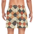 thumbnail image 2 of FORMRS Mens Swim Trunks Mesh Liner Quick Dry Casual Beach Board Shorts with Pockets, Sizes S-2XL, Checkered Pattern, 2 of 9