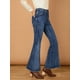 thumbnail image 4 of Pantalones Vaqueros Acampanados De Campana Elásticos Para Mujer Azul M, 4 of 6