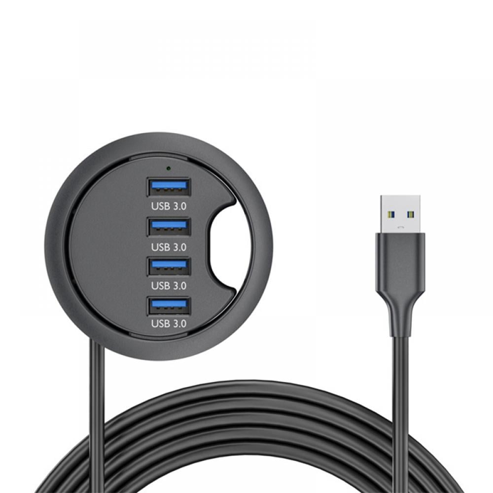 Desk Grommet, Port USB 3.0 Hub, 5Gbps Data Transmission with 3.2ft Cord for 2.36" or 60MM Hole for PC, Flash HDD Enclosure and Other USB Devices - Walmart.com