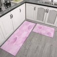 thumbnail image 3 of 2 Piece Purple Flowers Dalia Rug Kitchen Rug Set, Decor Kitchen Rugs, Absorbent Non-Slip Washable Floor Mats, Home Indoor Runner Rugs 17"x47"+17"x30", 3 of 7