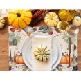thumbnail image 2 of Pumpkin Leaves Fall Placemats Set of 4, 12x18 Inch Autumn Thanksgiving Farmhouse Rustic Dining Table Mats Seasonal Holiday Outdoor Place Mats for Home Party Dining Decoration (Watercolor Pumpkin), 2 of 6