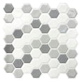 thumbnail image 4 of Grey Hexagon Peel and Stick Backsplash Tiles - 10.5", 4 Pack, 4 of 7