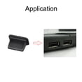 thumbnail image 3 of Tapa de silicona A3 para USB, tapón anti-polvo negro, 20 piezas, 3 of 4