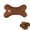 Coffee, variant on Bone-Shaped Plush Toy for Small & Medium Dogs, Chew-Resistant Soft Plush Pillow with Embroidered Design for Indoor Play & Rest