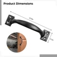 thumbnail image 5 of 4 Pcs Garage Door Handles, 6 Inch Black Iron Handles, Ergonomic Door Handles with Pre-Drilled Holes for Easy Installation, Ideal for Storm and Garage Doors, 5 of 6