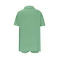 thumbnail image 7 of Htigea Linen Short Sets for Women Short Sleeve Top Shorts 2 Piece Summer Beach Vacation Outfits Lounge Tracksuits Army Green,L, 7 of 7