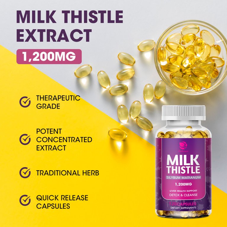 High absorption 1200mg Milk Thistle Extract with 50 mg Dandelion 