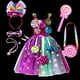 thumbnail image 2 of Arcoíris dulce piruleta caramelo vestido para niños, fiesta de carnaval, disfraz de cumpleaños para niñas, tutú de luz LED de lujo, ropa de boda para niños, 2 of 4
