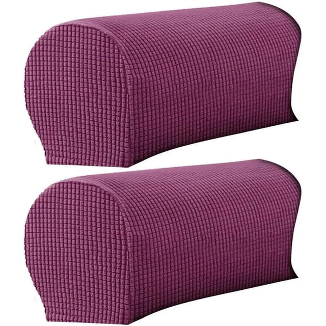 Arm Slipcovers Stretch Armchair Arm Covers Soft Polyester Furniture Protector for Chair, Sofa, Couch, Purple