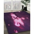 thumbnail image 3 of Ahgly Tapis Rond Lavable en Machine Intérieur Transitionnel Lys Violet, 6 Pieds Rond, 3 of 7