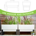 thumbnail image 6 of Glowpear Self Watering Planter Box - 29.5", White - UV Stable, Scalable Urban Raised Garden Bed with Water Gauge, Indoor Outdoor for Vegetables, Flowers, Herbs, and Succulents, Gardening, 6 of 9