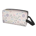 thumbnail image 2 of XMXT Large Capacity Makeup Bag, Pink Spaceship Print Storage Bags Travel Toiletry Cosmetic Bag for Women Men, 2 of 9