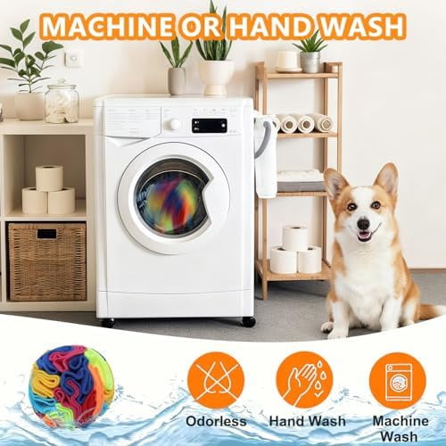 Snuffle Ball - Snuffle Ball for Small Dogs, Interactive Dog Toys to Keep Them Busy, Puppy Dog Puzzle Toy with Storage Bag Machine Washable Rainbow-colored,Small