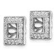 thumbnail image 2 of 14k White Gold Diamond Square Jacket Earrings EJM5315, 2 of 3
