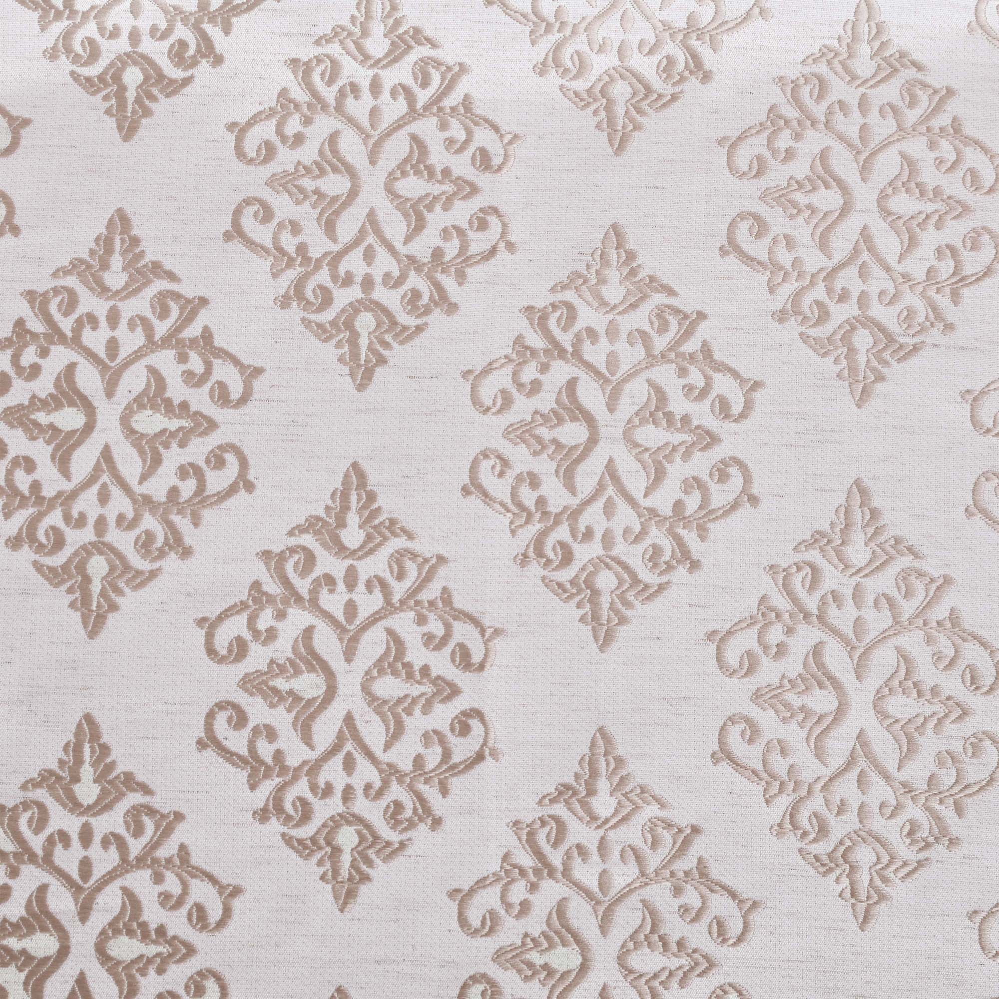Superior Venetian Damask Jacquard Grommet Curtain Panel, Set of 2, 52" x 84", Brass