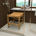 thumbnail image 6 of Bambloom Bamboo Shower Bench,Waterproof Anti-Slip Shower Stool in Bathroom & Inside Shower, 6 of 7