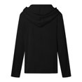 thumbnail image 5 of Womens Casual Tops Women's Solid Sweatshirt Women's Casual Hooded Sweatshirt With Pattern Drop Shoulder Long Sleeve Pullover Jacket For Everyday Comfort And Style, 5 of 5