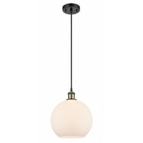 Innovations 516-1P-BAB-G121-10 Large Athens 1 Light Mini Pendant part of the Ballston Collection, Black Antique Brass